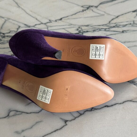 Vintage Lulu Guinness Slip On Cone Heel Cut Out Shell Pumps - US 7.5 - NEW - Picture 7 of 10